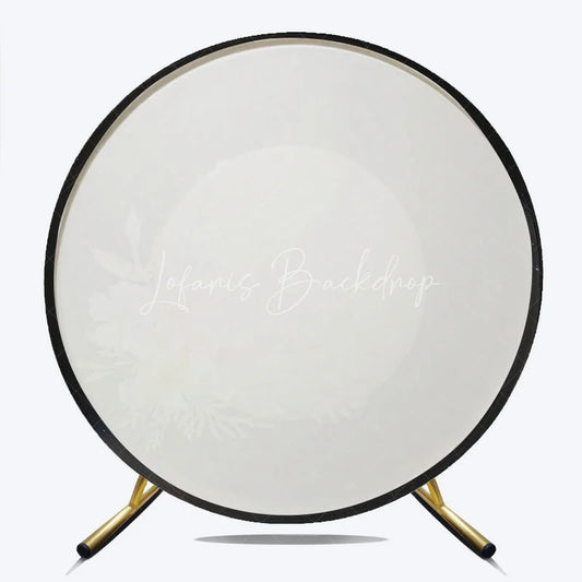 Lofaris Personalized Vinyl Record Round Backdrop Boho Floral Music Theme Groovy Retro Wedding Photo Booth Prop