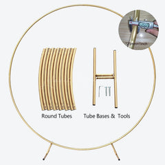 Lofaris Piano Keys and Golden Music Notes Round Backdrop Kit for Musician Birthday Recital Party Photo Booth Decor