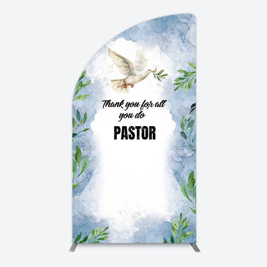 Lofaris Pigeon Thank You Pastor Appreciation Half Moon Arch Backdrop