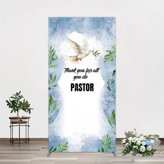 Lofaris Pigeon Thank You Pastor Appreciation Rectangle Backdrop