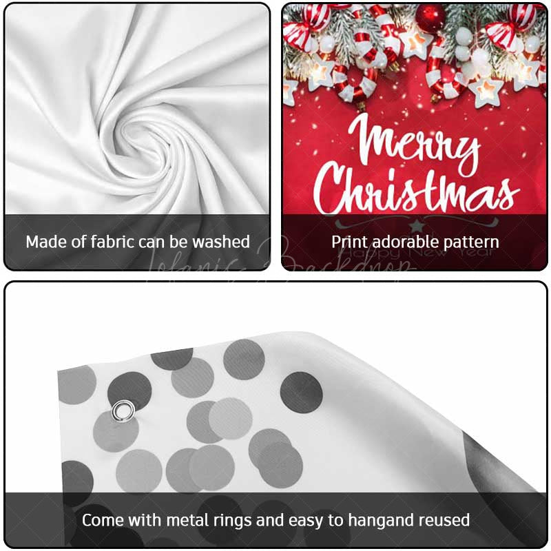 Lofaris Pine Leaves Pendant Red Christmas Garage Door Banner