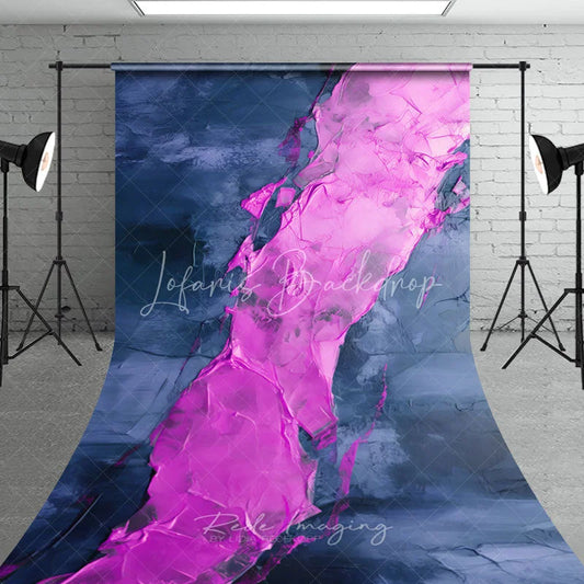 Lofaris Pink and Blue Abstract Textured Sweep Backdrop Modern Artistic Photography Studio Prop for Portraits