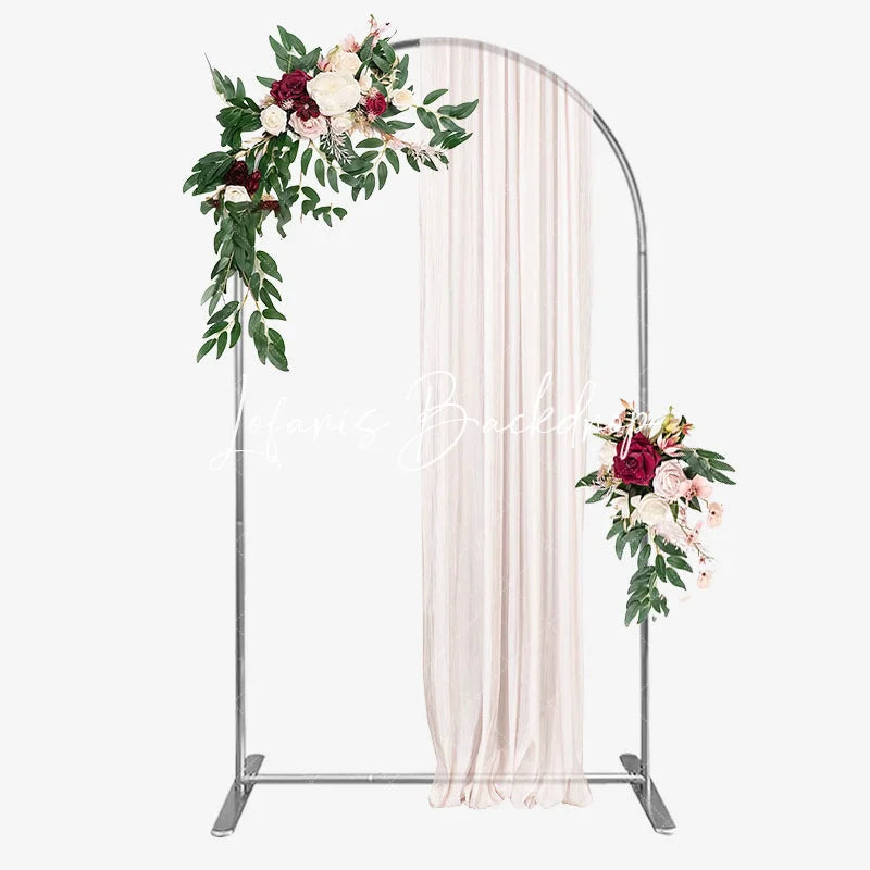 Lofaris Pink and Blue Striped Awning Candy Shop Round Top Arch Backdrop Sweet Dessert Storefront for Birthday Party