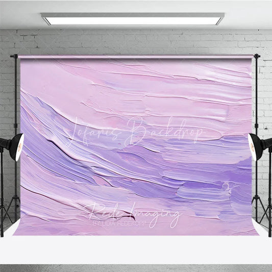 Lofaris Pink and Purple Abstract Textured Paint Strokes Photography Backdrop Soft Pastel Artistic Design