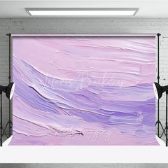 Lofaris Pink and Purple Abstract Textured Paint Strokes Photography Backdrop Soft Pastel Artistic Design