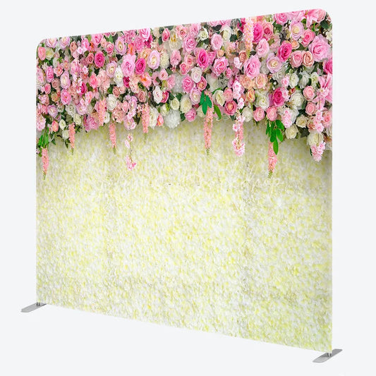 Lofaris Pink and White Rose Flower Wall Double Sided Backdrop Wedding Baby Shower Bridal Party Photo Booth Decor