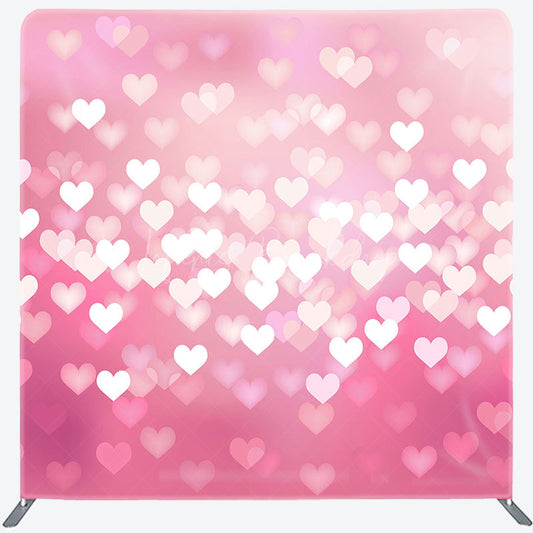 Lofaris Pink Bokeh Love Rain Wedding Pillow Case Backdrop