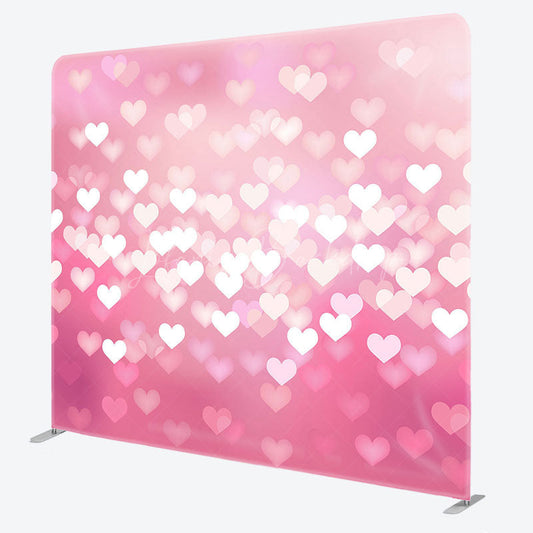 Lofaris Pink Bokeh Love Rain Wedding Pillow Case Backdrop