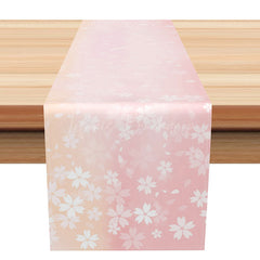 Lofaris Pink Cherry Blossom Spring Table Runner Japanese Sakura Floral Design Elegant Wedding or Bridal Shower Decor