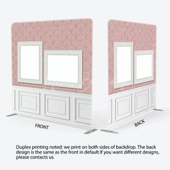 Lofaris Pink Flower Pattern Photo Wall Frame Backdrop