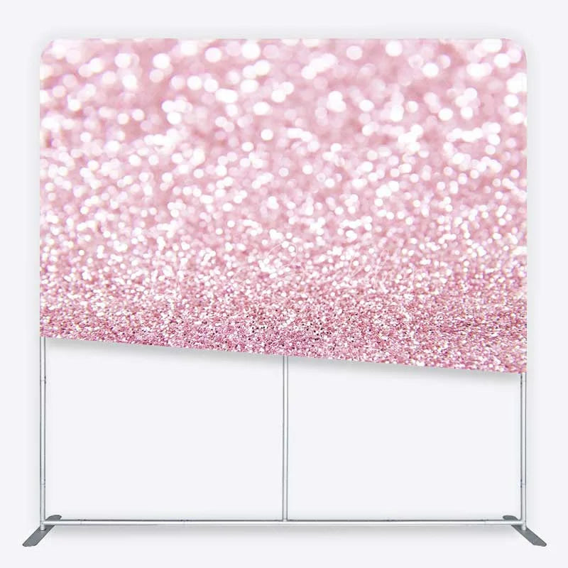 Lofaris Pink Glitter Tension Fabric Backdrop Sparkling Glamour Photography Studio Background