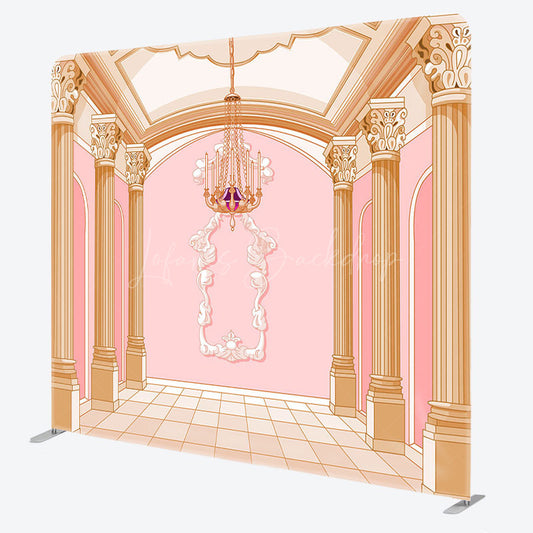 Lofaris Pink Gold Luxury Palace Square Double-Sided Backdrop