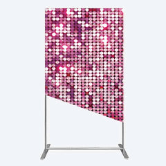 Lofaris Pink Sequin Rectangle Backdrop Magenta Glitter Texture Photography Background for Party