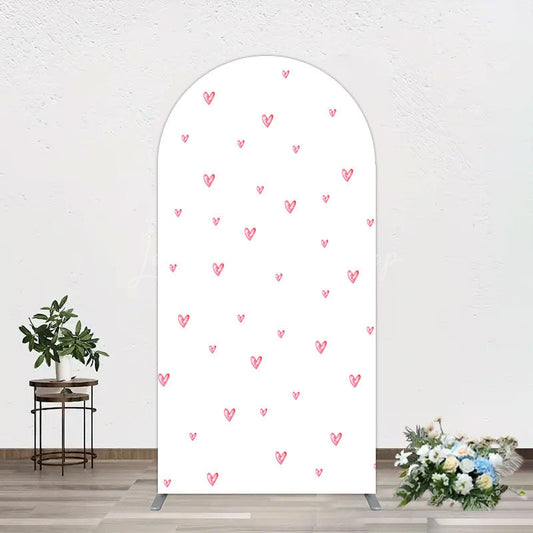 Lofaris Pink Sweet Heart Girls Birthday Arch Backdrop