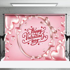 Lofaris Pink Valentine Large Small Hearts Bow Ties Backdrop