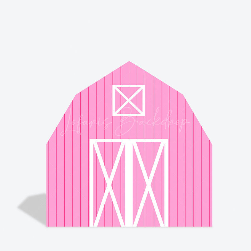 Lofaris Pink White Wooden Barn Door Arch Backdrop For Party