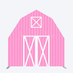 Lofaris Pink White Wooden Barn Door Arch Backdrop For Party