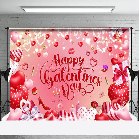 Lofaris Pink Woman Jewelry Lip Happy Galentines Day Backdrop