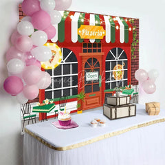 Lofaris Pizzeria Shop Birthday Backdrop Italian Pizza Restaurant Cooking Theme Party Photo Booth Props