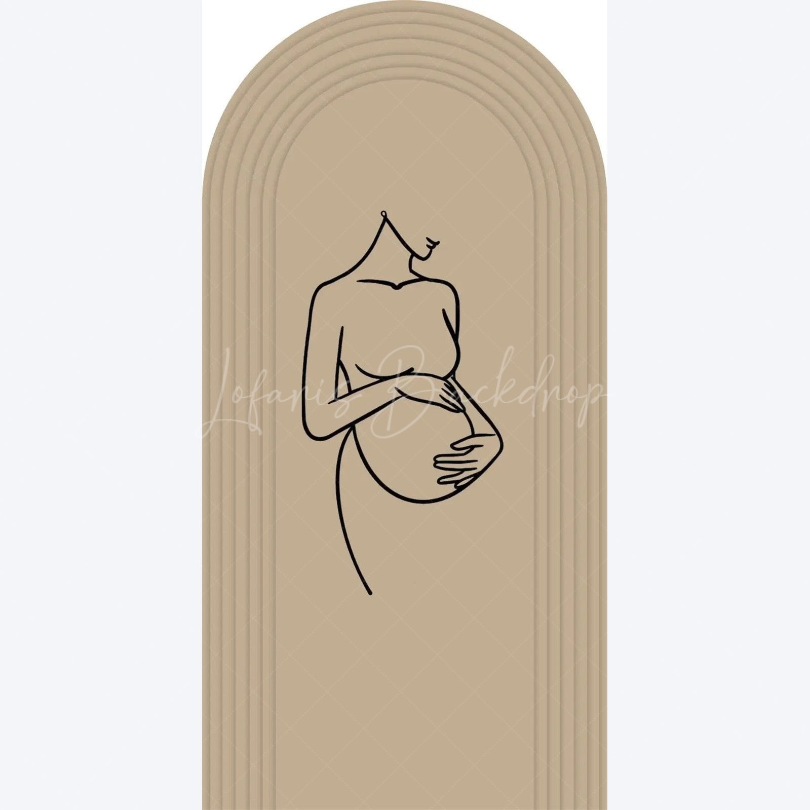 Lofaris Pregnancy Silhouette Boho Backdrop Elegant Expected Parents Baby Shower Arch Gender Neutral Maternity Photo Booth Decor