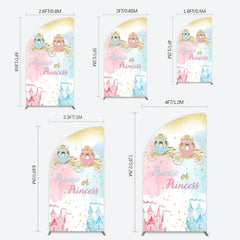 Lofaris Prince Or Princess Castle Baby Shower Half Moon Arch Backdrop