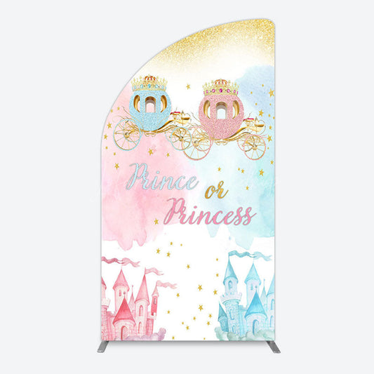 Lofaris Prince Or Princess Castle Baby Shower Half Moon Arch Backdrop