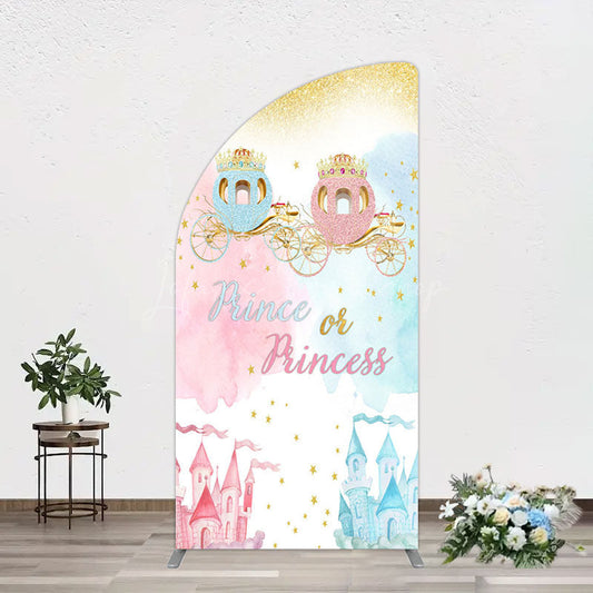 Lofaris Prince Or Princess Castle Baby Shower Half Moon Arch Backdrop