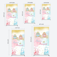 Lofaris Prince Or Princess Castle Baby Shower Rectangle Backdrop