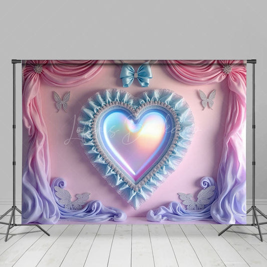 Lofaris Princess Colorful Laser Hearts Cake Smash Backdrop