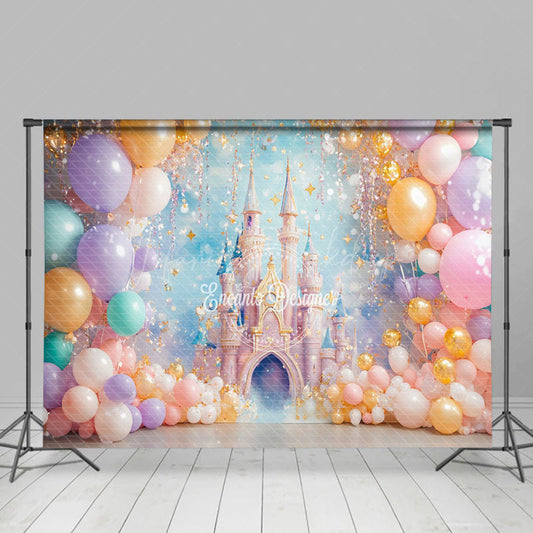 Lofaris Princess Dreamy Castle Birthday Photography Backdrop