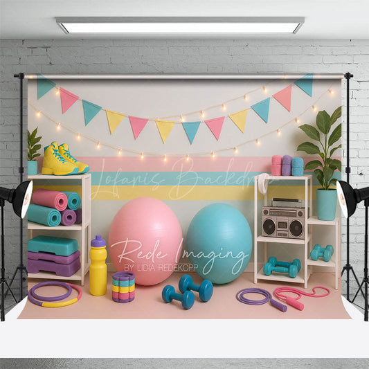 Lofaris Private Gym Setup Sweet Fresh Cake Smash Backdrop