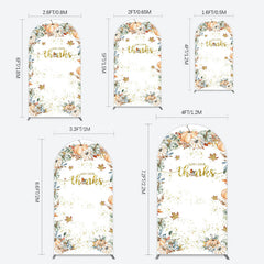 Lofaris Pumpkins Maple Leaves Thanksgiving Day Arch Backdrop