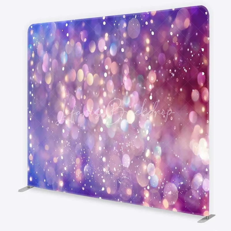 Lofaris Purple and Pink Bokeh Tension Fabric Backdrop Glowing Particles Photography Studio Background