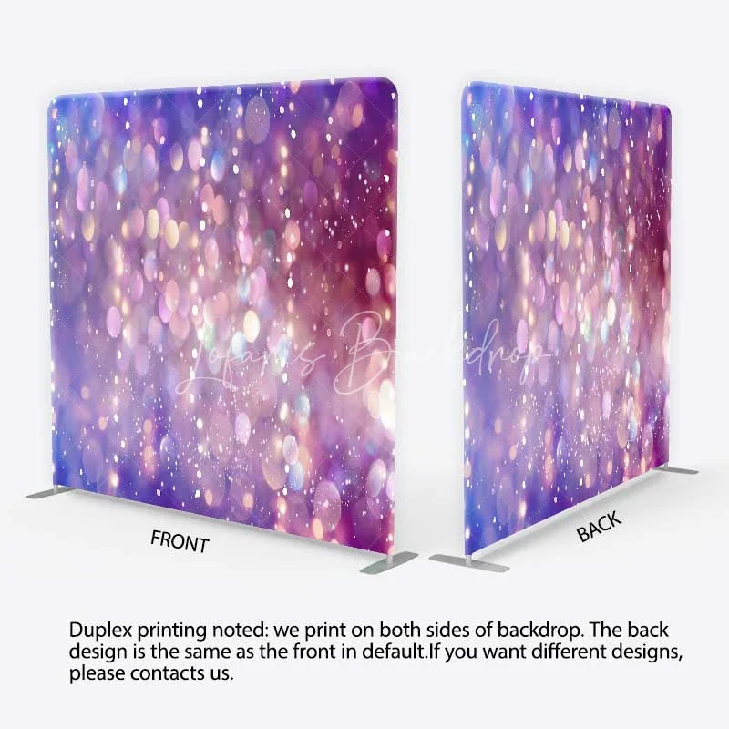 Lofaris Purple and Pink Bokeh Tension Fabric Backdrop Glowing Particles Photography Studio Background