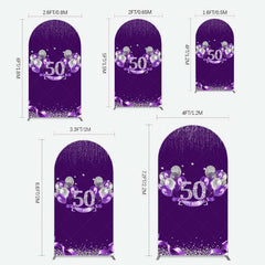 Lofaris Purple Diamonds Women Birthday Arch Backdrop
