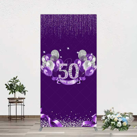 Lofaris Purple Diamonds Women Birthday Rectangle Backdrop