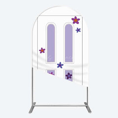 Lofaris Purple Floral Decor Door Birthday Arch Backdrop