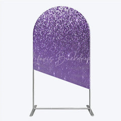 Lofaris Purple Glitter Sparkle Arch Backdrop for Birthday or Wedding Glam Bling Effect Sweet 16 Party Photo Booth