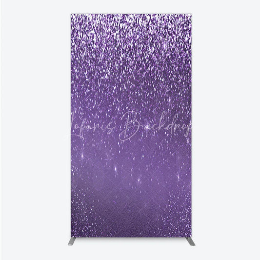 Lofaris Purple Glitter Sparkle Rectangle Backdrop for Birthday or Wedding Glam Bling Effect Sweet 16 Party Photo Booth