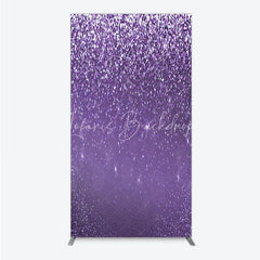 Lofaris Purple Glitter Sparkle Rectangle Backdrop for Birthday or Wedding Glam Bling Effect Sweet 16 Party Photo Booth