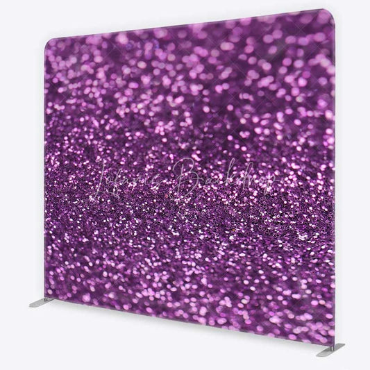Lofaris Purple Glitter Tension Fabric Backdrop Shimmering Royal Photography Studio Background