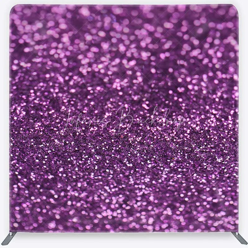 Lofaris Purple Glitter Tension Fabric Backdrop Shimmering Royal Photography Studio Background