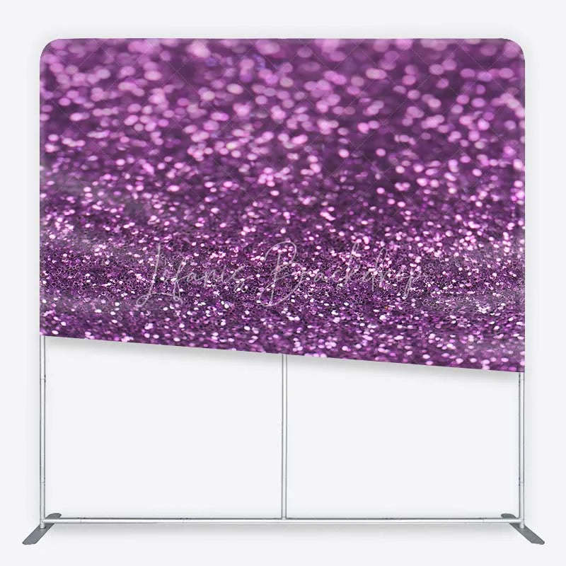 Lofaris Purple Glitter Tension Fabric Backdrop Shimmering Royal Photography Studio Background