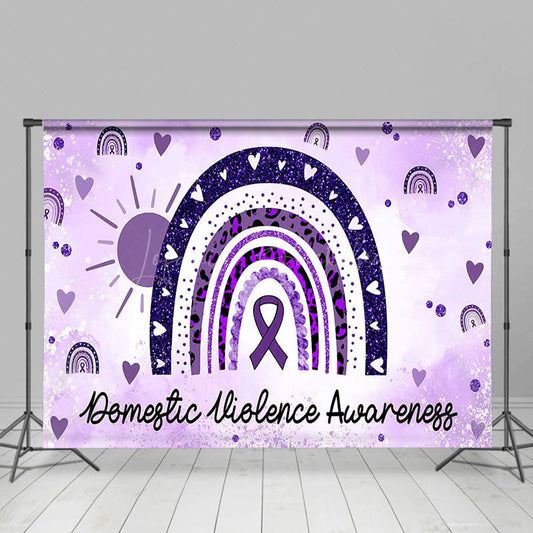 Lofaris Purple Rainbow Domestic Violence Awareness Backdrop