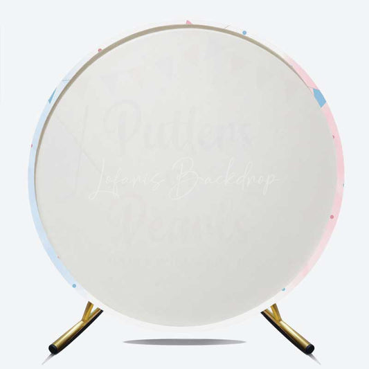 Lofaris Putters Pearls Dots Baby Gender Reveal Round Cover