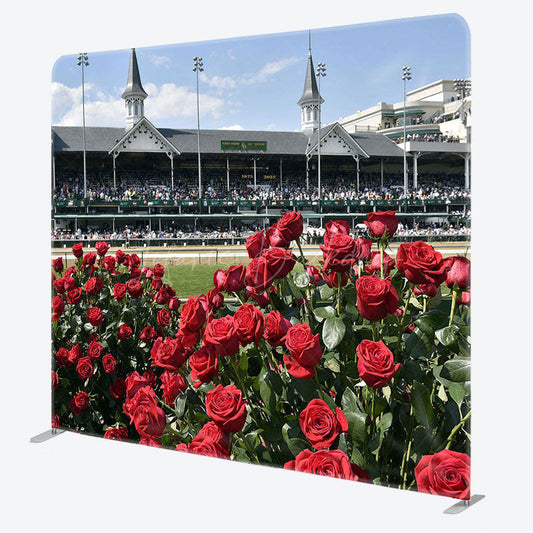 Lofaris Racecourse Rose Kentucky Derby Pillow Case Backdrop
