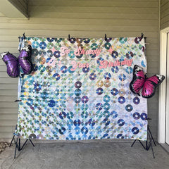 Lofaris Rainbow CD DVD Discs Backdrop Modern Music Dance Party Supplies for Retro Studio Decor