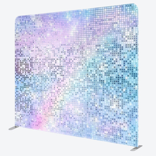 Lofaris Rainbow Colorful Pixel Double-Sided Square Backdrop