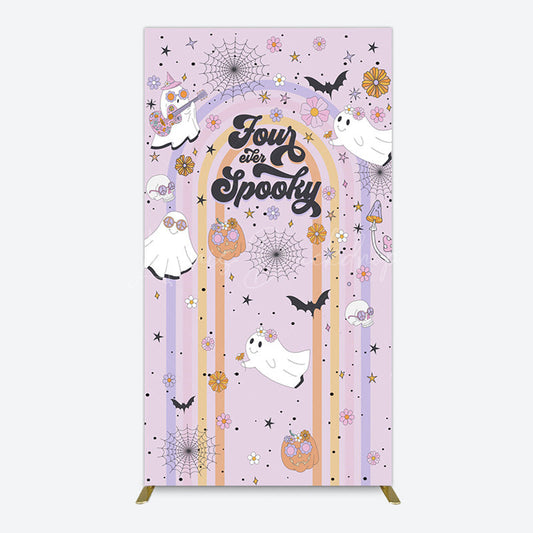 Lofaris Rainbow Rectangle Halloween Four Ever Spooky Backdrop