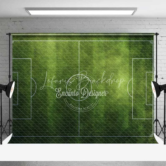 Lofaris Realistic Green Grass Soccer Field Backdrop Sports Theme Party Decoration Football Game Background